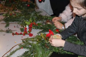 Atelier couronne de Noël