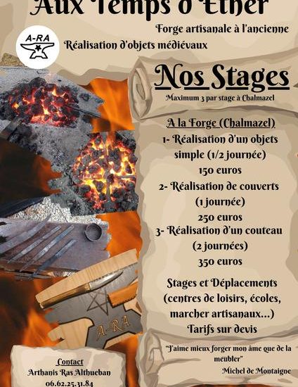 Stages à la forge_Chalmazel - Jeansagnière